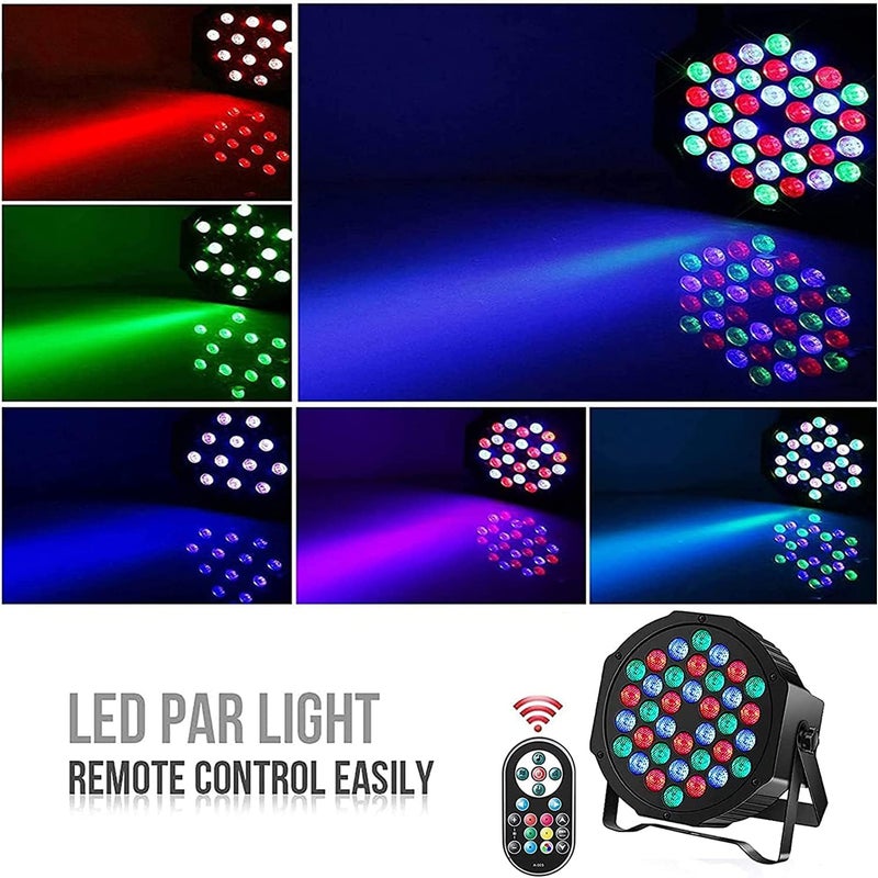 UKing LED Par Lights DJ Stage Light Corded RGB 36 LED with Sound Activated Control DJ Uplighting for Wedding Party Club Christmas Stage Lighting (2 Packs) - Image 2